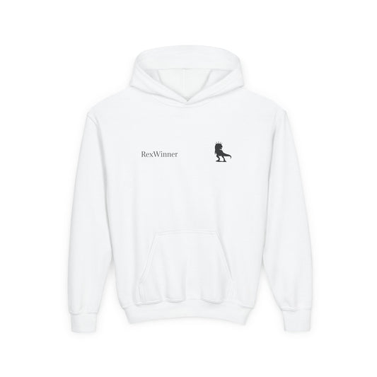 Youth Heavy Blend Hooded Sweatshirt - Fun Dinosaur Design